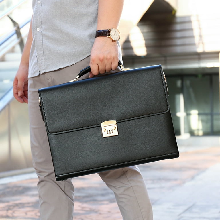 Mens leather portfolio bag hot sale
