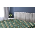 thumbnail image 5 of Ambesonne Easter Fitted Sheet, Funny Spring Gnome Pattern, Full Size, Teal Fern Green and Red, 5 of 5