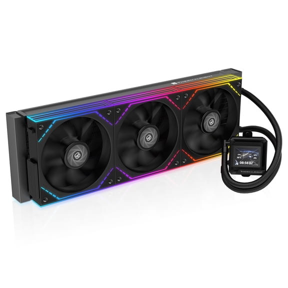 Thermalright FW360 SE ARGB V2 CPU Liquid Cooler, 2000RPM Daisy-Chain Connection Fans, 2" LCD Display Screen, for AM4/AM5 & Intel 1700/1851(Black)