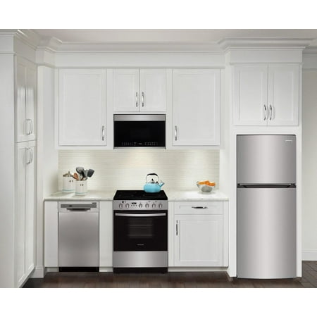 Frigidaire - 13.9 Cu. Ft. Top-Freezer Refrigerator - Brushed steel