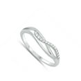 thumbnail image 4 of White CZ Criss Cross Infinity Know Wave Ring 925 Sterling Silver Band Jewelry Female Size 7, 4 of 4