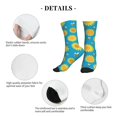thumbnail image 6 of Crew Socks for Women Men, Bee sunflower  Moisture Running Athletic Football Striped Socks Cushion Tube Socks, 6 of 7