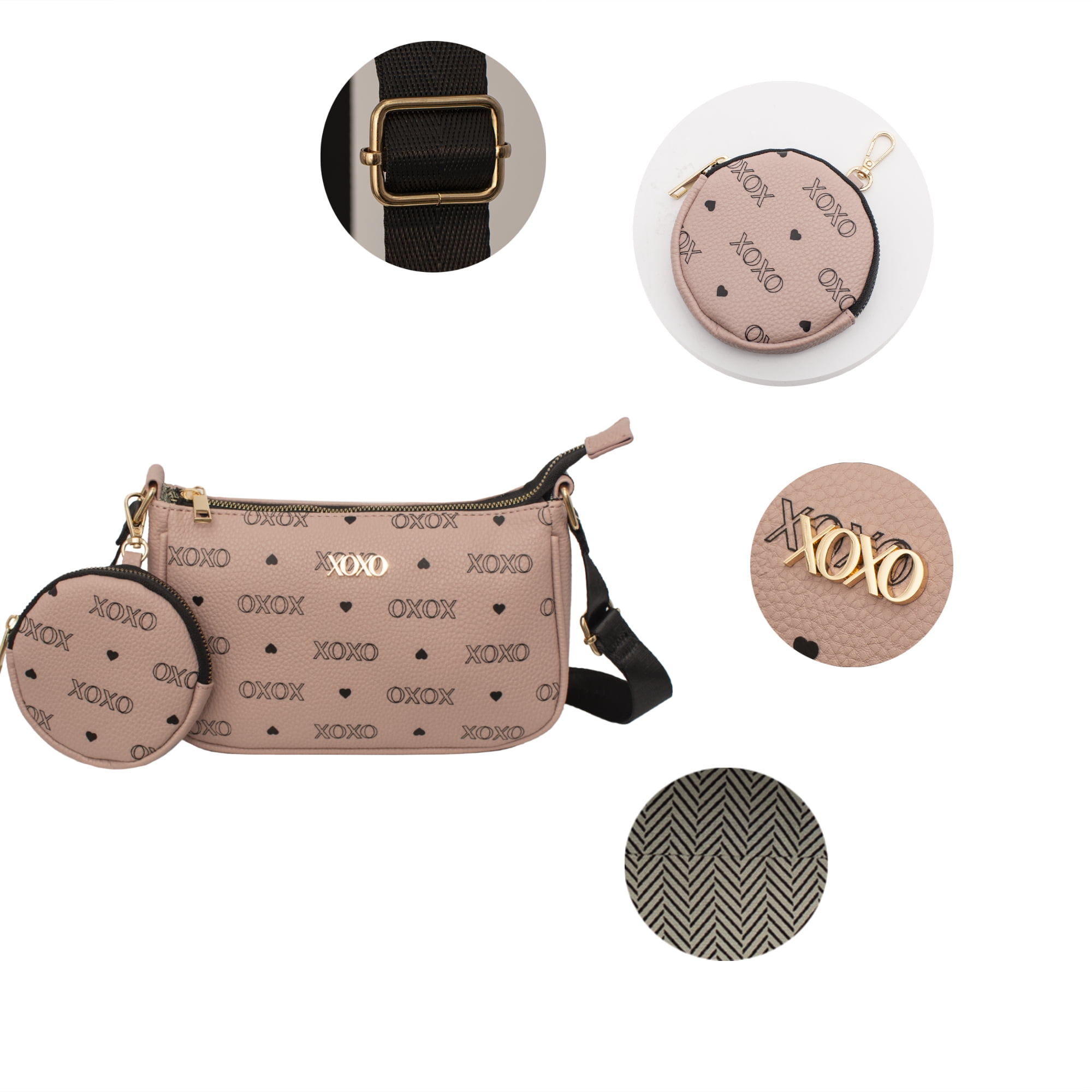 XOXO Medium Cognac Urban Heart Cross Body Everyday Handbag
