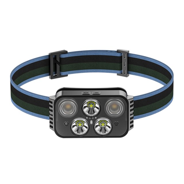 Lampe Frontale Extérieure Rechargeable Lampe de Poche à Induction de Nuit de Pêche Extra Longue Durée 900mAh Batterie Intégrée