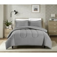 thumbnail image 1 of Ensemble de literie complet de luxe Swift Home, toutes saisons, taille double, gris clair, 1 of 10