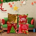 thumbnail image 5 of JingChun 4Pcs Christmas Pillow Covers 17x17 Inch Merry Christmas Pillow Cases Christmas Velvet Throw Pillow Covers Xmas Holiday Pillow Covers Outdoor Couch Sofa Cushion Coversh, 5 of 9