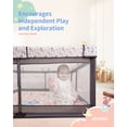 thumbnail image 4 of Joypony 50x50 inch Baby Playpen with Baby Mat for Babies and Toddlers with Soft Mesh Walls, 4 of 7