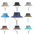 thumbnail image 4 of FUZHIQ Breathable Mesh Wide Brim Sun Hat UPF 50+ UV Protection for Men Women, Windproof Bucket Hat with Adjustable Strap for Fishing Hiking Gardening Beach Outdoor, 4 of 7