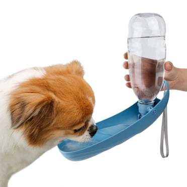 NAMSAN Dog Water Bottle, Portable Travel Bottle Food-Grade Material 18.5 oz Leak Proof Water Dispenser - Blue