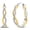 Gold plated & Silver, variant on MULA European Original Sparkling Weave 925 Sterling Silver Hoop Earrings AAA CZ For Women Jewelry Birthday Gift