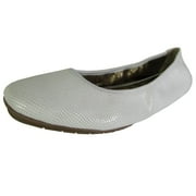 Me Too Womens Icon Ballet Flat Shoes, White Snake 8.5