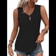 thumbnail image 1 of Camiseta Sin Mangas para Mujer, Conjuntos de Verano, Camisetas con Cuello en V, Camisetas Modernas con Ojales, Ropa Básica Sin Mangas para Vacaciones en la Playa Negro XL, 1 of 7