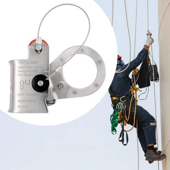 colaxi Rope Grab Sturdy High Strength Fall Arrester for Rescuing Rappelling Outdoor
