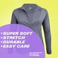 thumbnail image 4 of M&M SCRUBS Women's Ultra Soft Front Zip Warm-Up Scrub Jacket 5200 (Charcoal, X-Large), 4 of 6