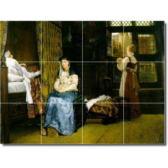 Ceramic Tile Mural-Lawrence Alma-Tadema Women Painting 170. 17" w x 12.75" h using (12) 4.25 x 4.25 ceramic tiles
