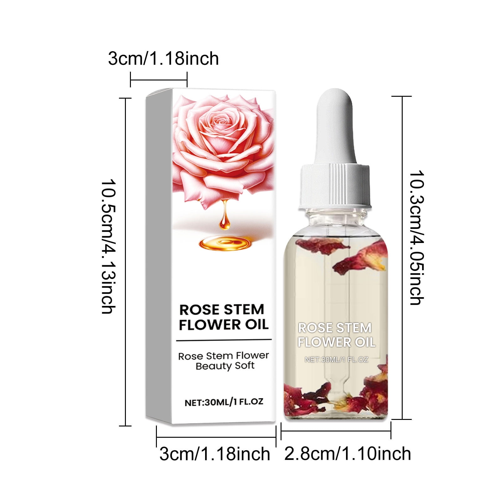 Rose Flower Oil Body Oil Beard Roller .5 Rough And Bumpy Skin Ice For ...