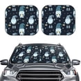 thumbnail image 2 of Balery Gnome and Snowflakes Parasol para parabrisas de coche de 2 piezas | Parasol plegable para parabrisas delantero de coche para la mayoría de sedanes-Medium, 2 of 6