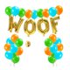 thumbnail image 1 of Juego de 35 globos con letras WOOF para fiestas de cumpleaños de perros, 1 of 6