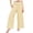 Yellow -AB02, variant on Nestiefly Girls' Gingham striped Pants Wide Leg High Waist Elastic Waist Casual Loose Trendy Beach Vacation Plaid Trousers with Pockets Wine 140
