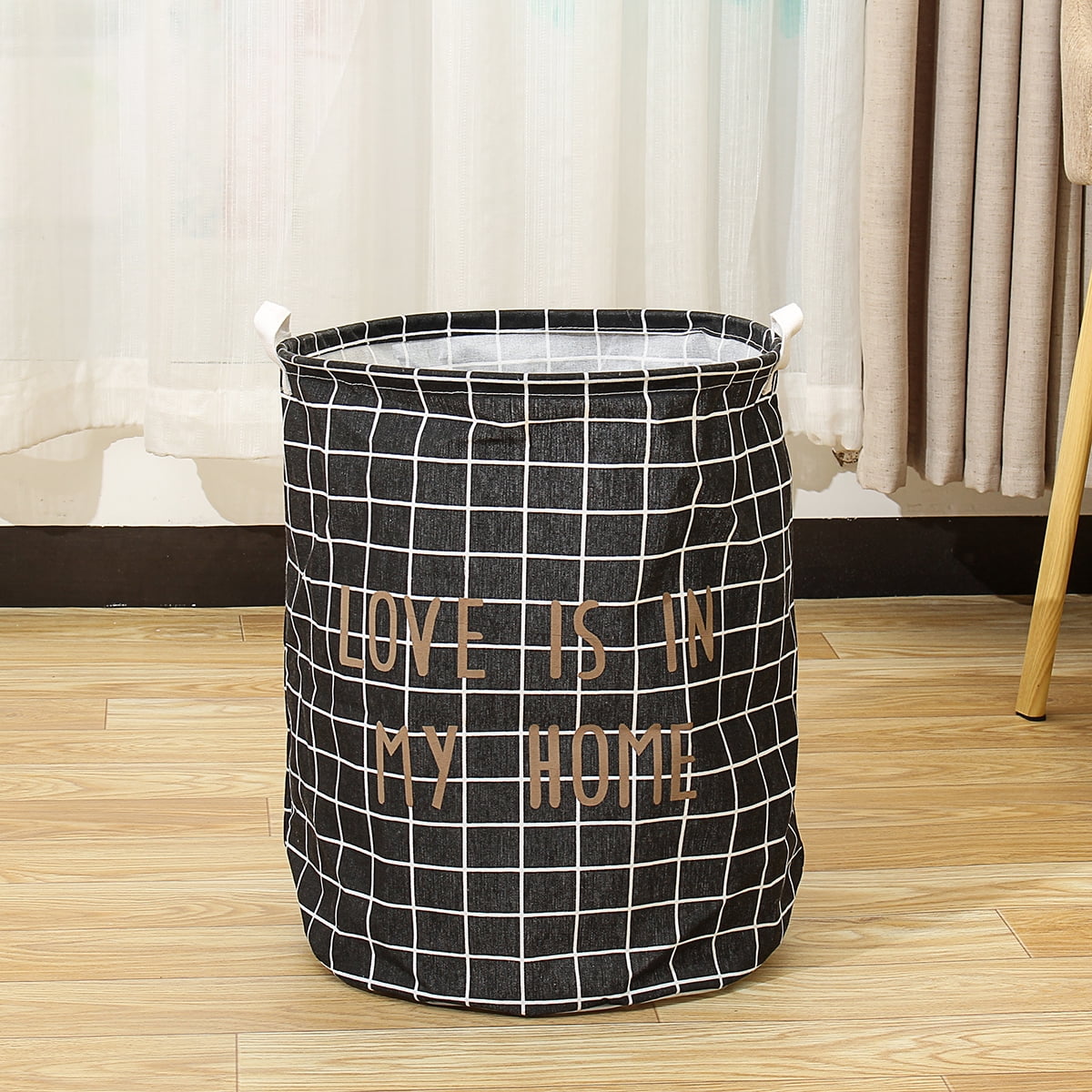 Foldable Washing Clothes Laundry Basket Bin Hamper Dirty Clothes Storage Bag UK