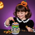 thumbnail image 1 of Lisbinx DIY Halloween Glowing Candy Jar Craft Kit with LED Lights | 10-Pack Parent-Child Activity Set | Includes Tiles, Adhesive & Tools | 3.78-Inch Spooky Decor or Gift, 1 of 5