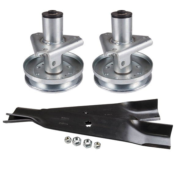 John Deere Spindle and Mower Blade 2 Pack LT133 150 155 160 166 180 AM128048