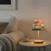 BZSMCE Table Lamp Creative Blooming Hues Pattern Simple Pattern Night Light