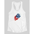 thumbnail image 3 of American Flag July 4Th Racerback Tank Women -Image by Shutterstock, Female x-Small, 3 of 4