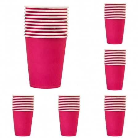 ACDANC Pink Cups Solo Cups Pink Plastic Cups,9 oz Disposable Cups,Reusable Party Supplies (50 Count) Pink Party Cups