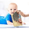 thumbnail image 5 of 3 Pack Rock Wings Guitar Baby Muslin Wash cloths, Vintage USA Flag Soft Absorbent Face Towels Burp Cloths Cotton Bath Wipes Infant Wash Cloth for Newborn Boys Girls, 5 of 7