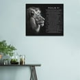 thumbnail image 3 of HFDF Psalm 91 Wall Art Lion of Judah Pictures Christian Scripture Bible Verse Wall Decor Black and White Canvas Print Painting Artwork for Church Office Living Room 11x14inch Framed, 3 of 6