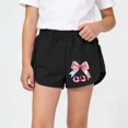 thumbnail image 3 of Iyufng Summer Children Shorts Bow and Cherry Print Shorts with Elastic Waistband Summer Casual Shorts, 3 of 6