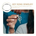 thumbnail image 3 of WHAMVOX 100pcs Car Keychain Key Rings Silver Connects Fasteners and Pendants for Everyday Use, 3 of 6