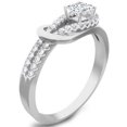 thumbnail image 2 of Mesmerizing Diamond Wedding Ring 1.00 Carat Princess Cut Diamond on 10k White Gold, 2 of 3