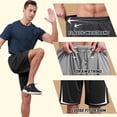thumbnail image 2 of YATELLE Men's Athletic Gym Shorts: Quick-Dry Black Basketball-Inspired Casual Workout Shorts with Pockets for Running & Activewear, 2 of 5