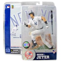 Derek Jeter Action Figure White Pinstripes Jersey MLB New York Yankees