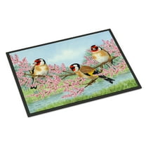 Carolines Treasures ASA2202JMAT European Goldfinch Door Mat Indoor Rug or Outdoor Welcome Mat 24x36 Doormat  36"L x 24"W