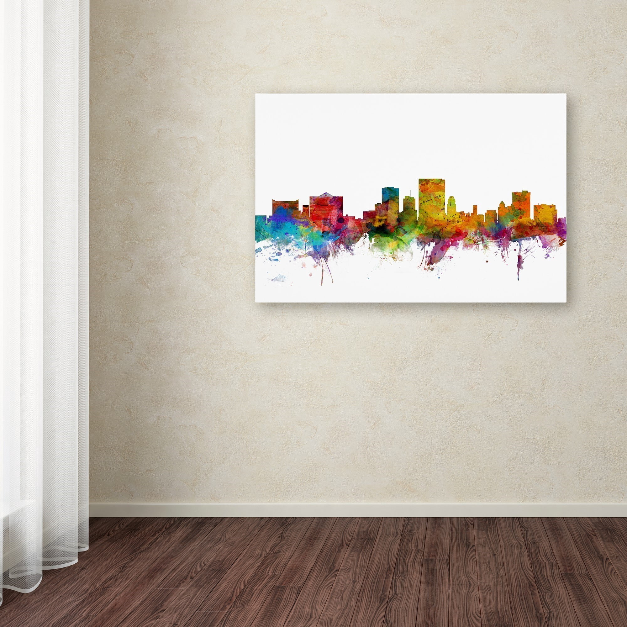 Trademark Fine Art "El Paso Texas Skyline" Canvas Art by Michael Tompsett