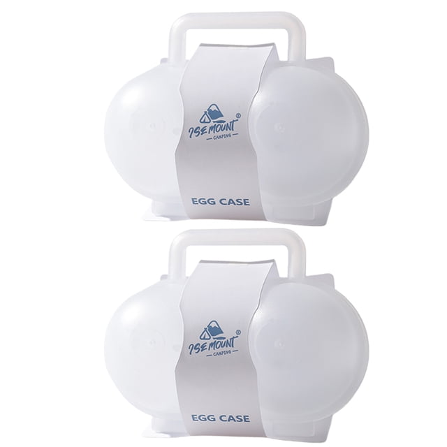 2 caja GRID Egg huevo anti-caída contenedor de huevo de huevo para acampar picnic 2pcs