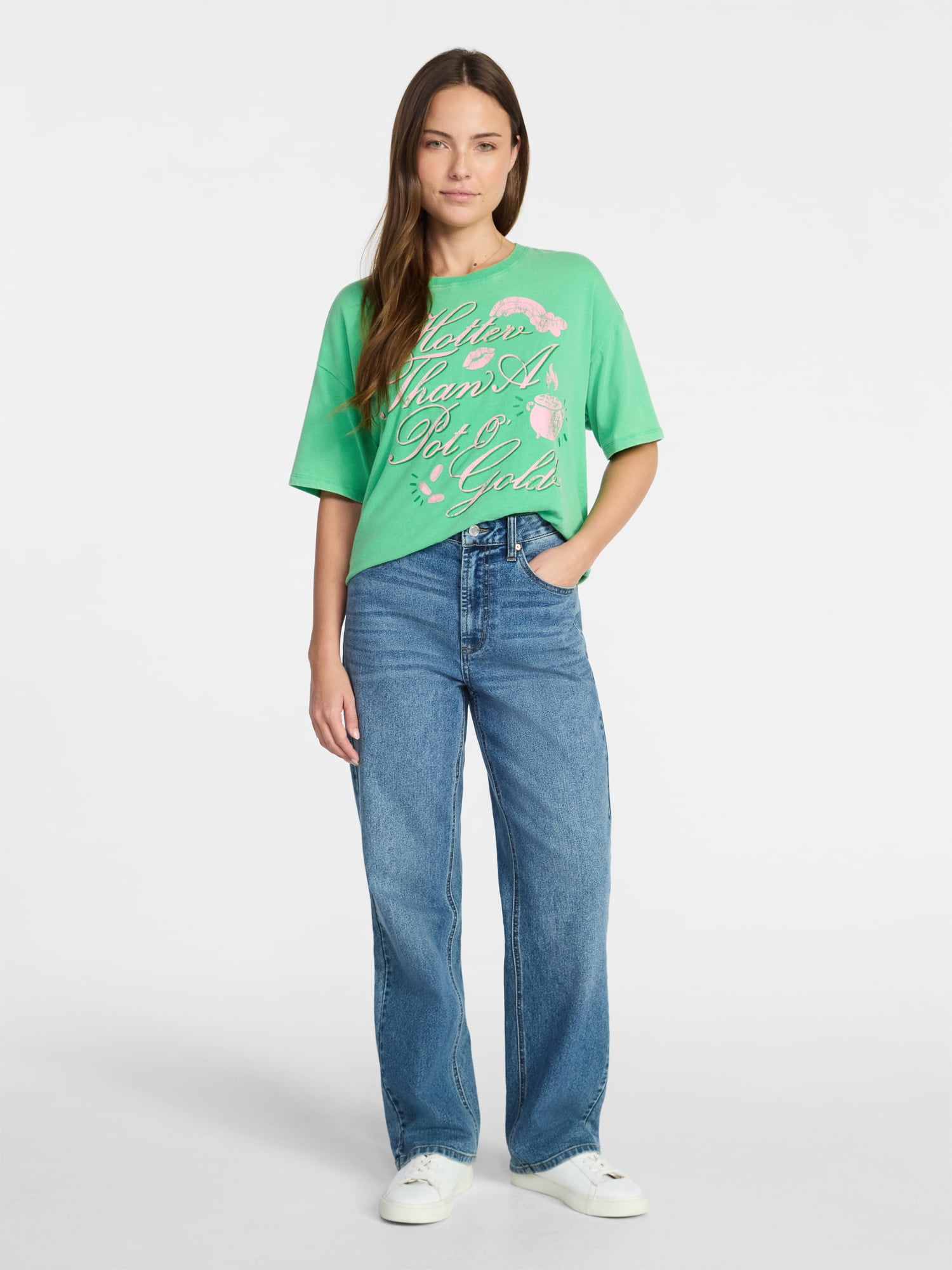 Saint Patrick's Day Women's Hotter Pot of Gold Graphic Tee from Way to Celebrate, Sizes S-XXXL