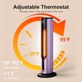 thumbnail image 2 of Space Heater, Compact Purple Space Heater Fast Heating Thermostat & Overheat Protection, 2 of 6