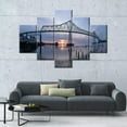thumbnail image 3 of TISHIRON 5PCS Framed Canvas Wall Art Set,60"x40" Astoria-Megler Bridge Canvas Art Decor, 3 of 7