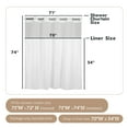 thumbnail image 5 of Barossa Design Fabric Snap-in Shower Curtain Liner Replacement 70"W x 54"H, White, 5 of 5