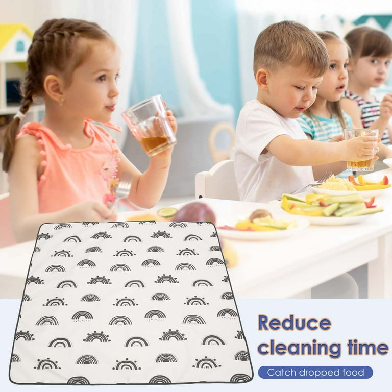 Baby Splat Mat Waterproof Splat Mat Washable Under Highchair Splat