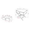 thumbnail image 1 of Bowery Hill Contemporary Wood X-Shape Legs End Table in White, 1 of 1