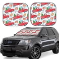 thumbnail image 2 of Uemuo Watercolor Red Truck And Fir Tree Printed 2 PCS Car Windshield Sun Shade, Auto Sun Heat and UV Rays Blocker, Foldable Automotive Front Window Sunshade Protector, 2 of 7