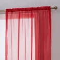 thumbnail image 2 of THD Serenity Sheer Voile Window Treatment Rod Pocket Curtain Panels - Light Filtering Curtains for Living Room - Set of 4, 2 of 7