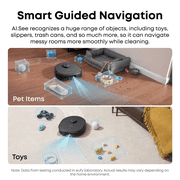 eufy X10 Pro Omni Robot Vacuum and Mop Combo, Incredible Suction, Dual Mops with 12 mm Auto-Lift and Carpet Detection, AI Obstacle Avoidance and Official Floor Cleaning Solutions (2 Bottles)