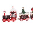 thumbnail image 6 of HILABEE Xmas Desktop Trains Ornaments, Xmas Train Ornament Toy ,Gifts Wood train Wooden Xmas Train Set, for Festival Wall Hallway Party Outdoor red white, 6 of 7