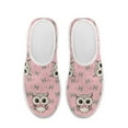 thumbnail image 2 of Whosucclay Women's Slip On Shoes,Cute Cartoon Owl Flat Shoes for Running, Fitness, Work, Walking.Casual Low Top Walking Shoes Lightweight Loafer Pink, 2 of 6